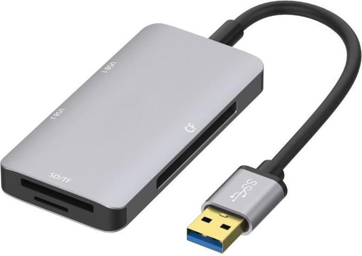 Onten 8107 USB3.0 HUB met CF SD TF-kaartlezer
