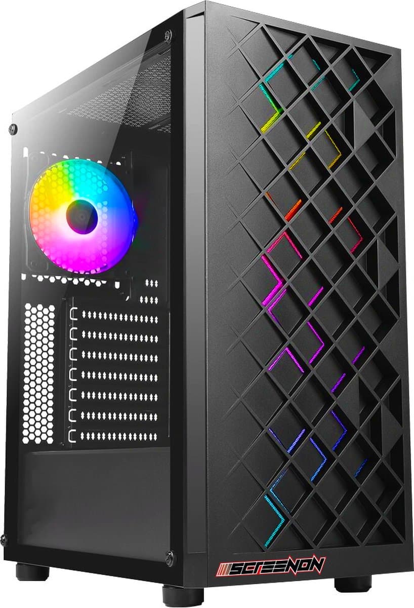ScreenON - Game Computer / Gaming PC - Ryzen 5 - 500GB M.2 SSD - 16GB RAM - Intel Arc A380 - Game PC TX88557 - Windows 11