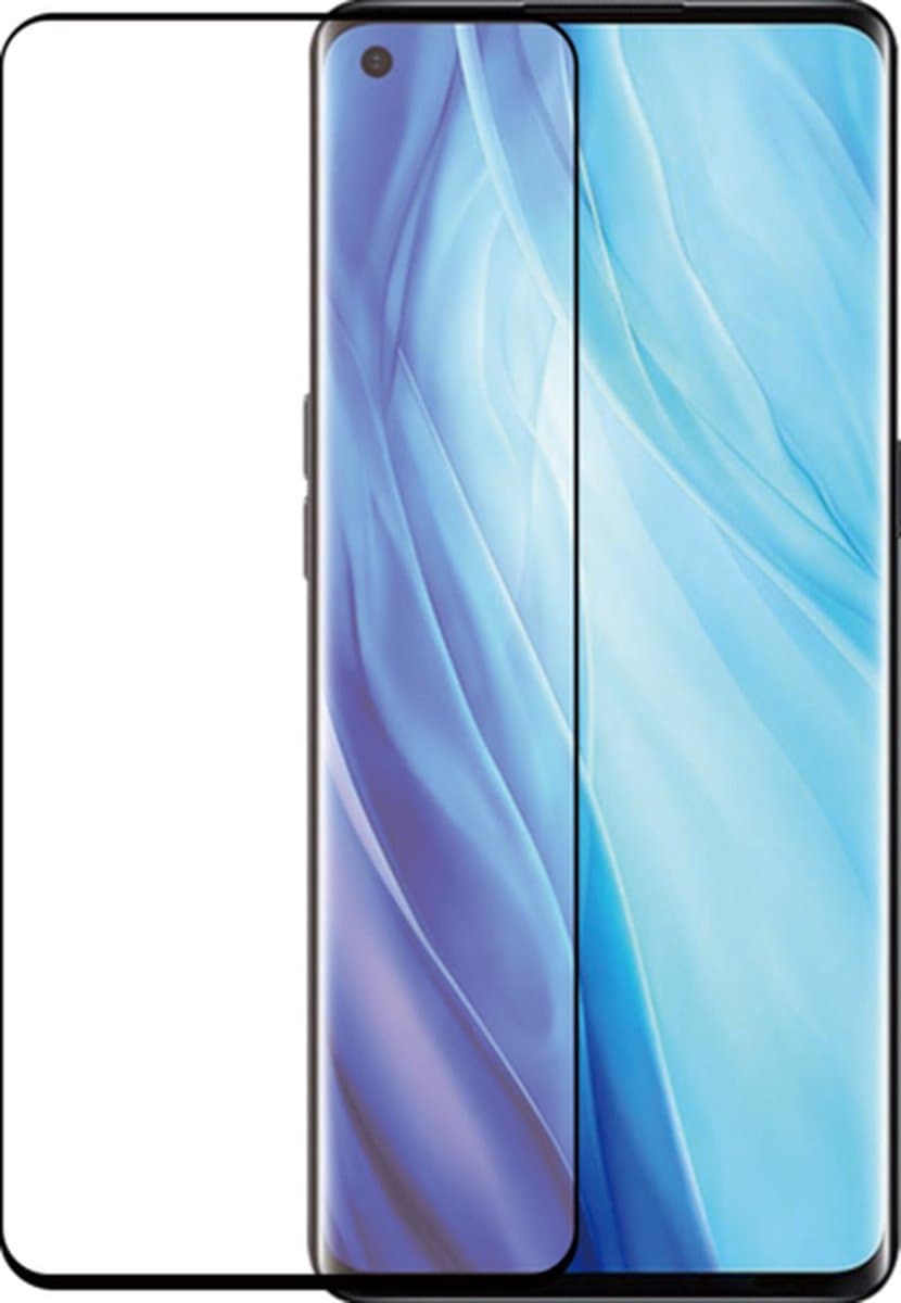Azuri Tempered Glass flat RINOX ARMOR - zwart frame - Oppo Reno 4 FG