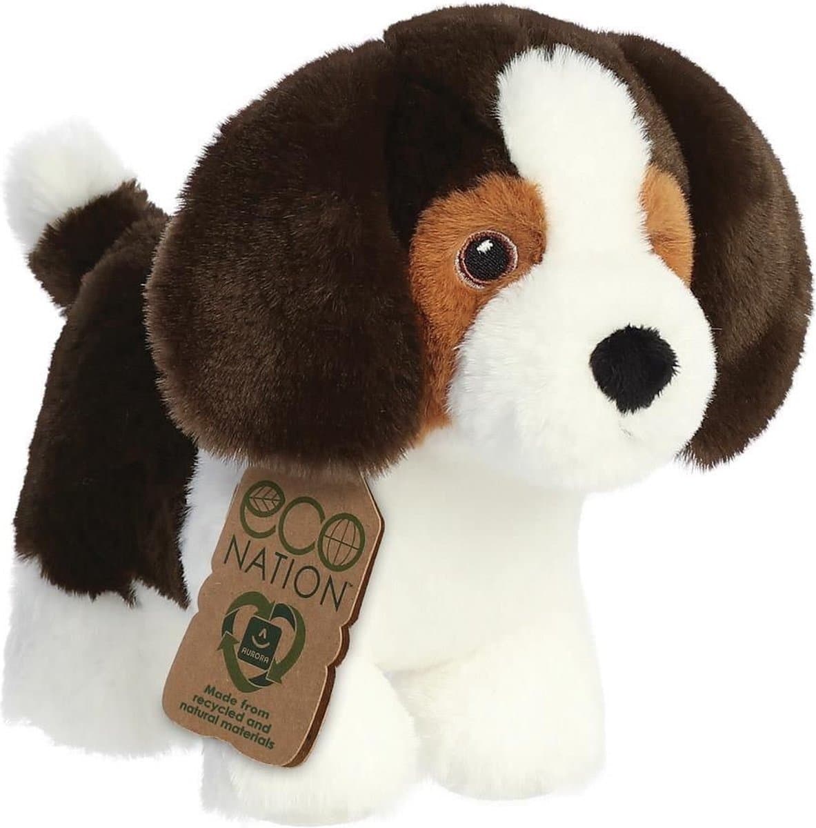 Aurora pluche beagle hond - dieren knuffels - 21 cm - huisdieren honden knuffel - knuffelhond