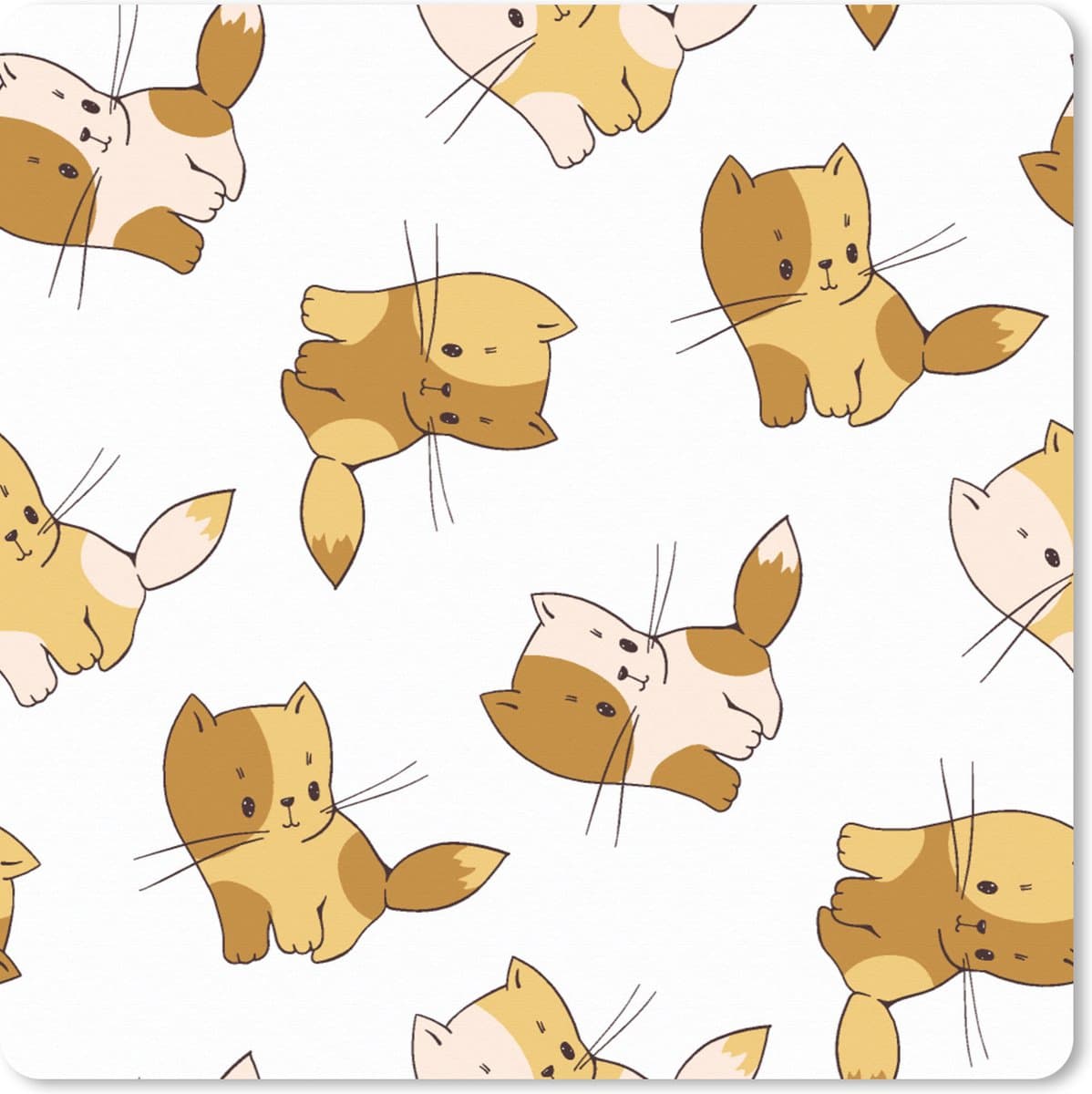 Muismat XXL 40x40 cm - Bureau onderlegger - Bureau mat Patronen - Kat - Kitten - Jongens - Meisjes - Kinderen - Kindje - Bureaumat - Gaming mousepad xl - Bureaulegger groot - Computer deskmat