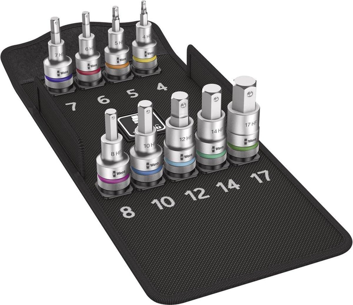 Wera 05004210001 8740 C HF 2 Zyklop binnenzeskant Bit-doppen-set, met vasthoudfunctie, 6‑delig