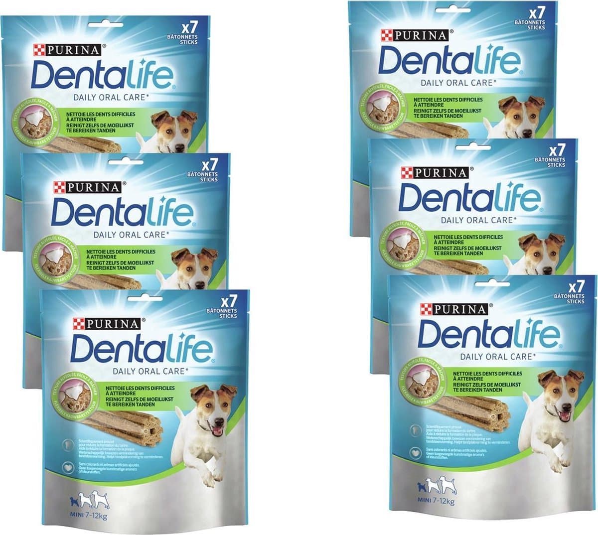 6x Purina Dentalife Daily Oral Care Small - Hondensnacks - 115g