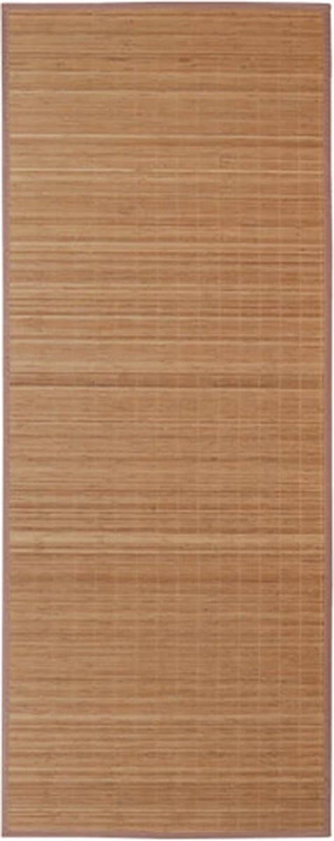 VidaXL Bamboe Rechthoekig Tapijt - 120 x 180 cm, Bruin