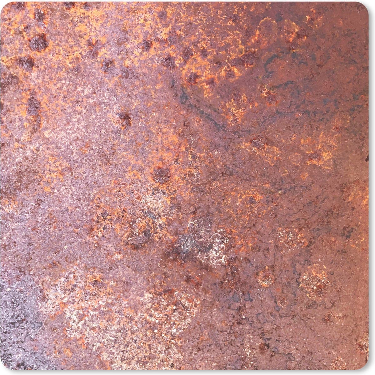 Muismat XXL 80x80 cm - Bureau onderlegger - Bureau mat Platen - Roest print - Metaal - Bureaumat - Gaming mousepad xl - Bureaulegger groot - Computer deskmat