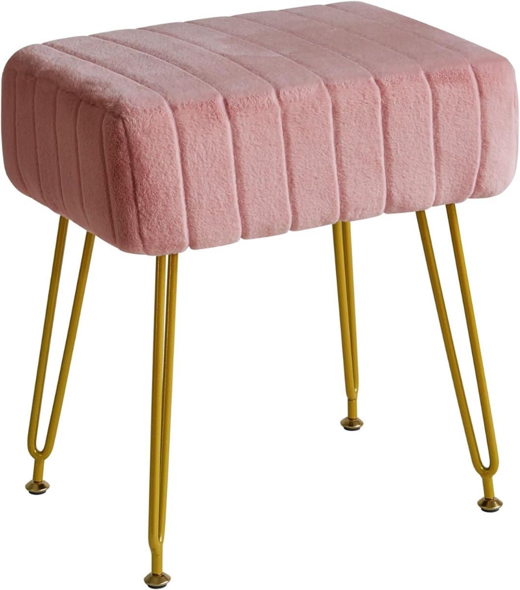 ApexArte® Make up Stoel - Kaptafel Kruk - Visagie - Roze