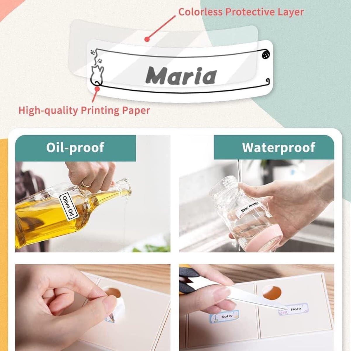 12*22mm D30 Thermisch Etiketpapier Zelfklevend Witte Printeretiketten voor School Thuis Kantoor met hoge kwaliteit