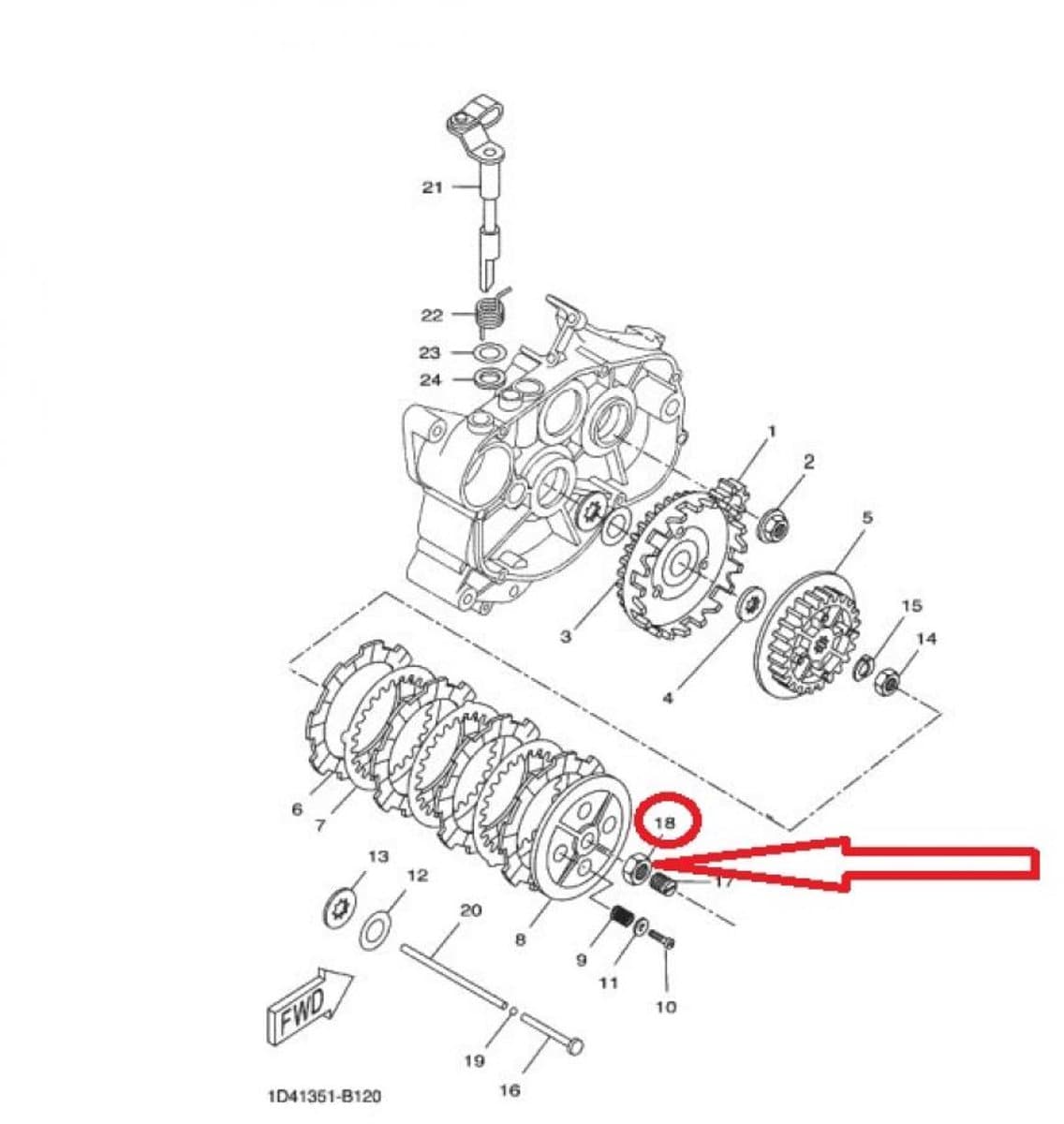 Visserie origine pour Moto Yamaha 50 DTR 90170-14855-00 / M14 pas 125 Neuf