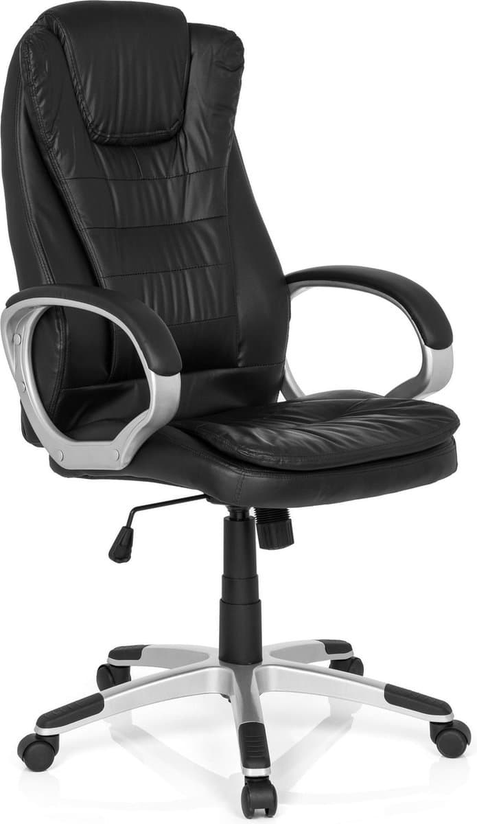 hjh office Relax WB 100 - Bureaustoel - Directiestoel - Kunstleder - Zwart