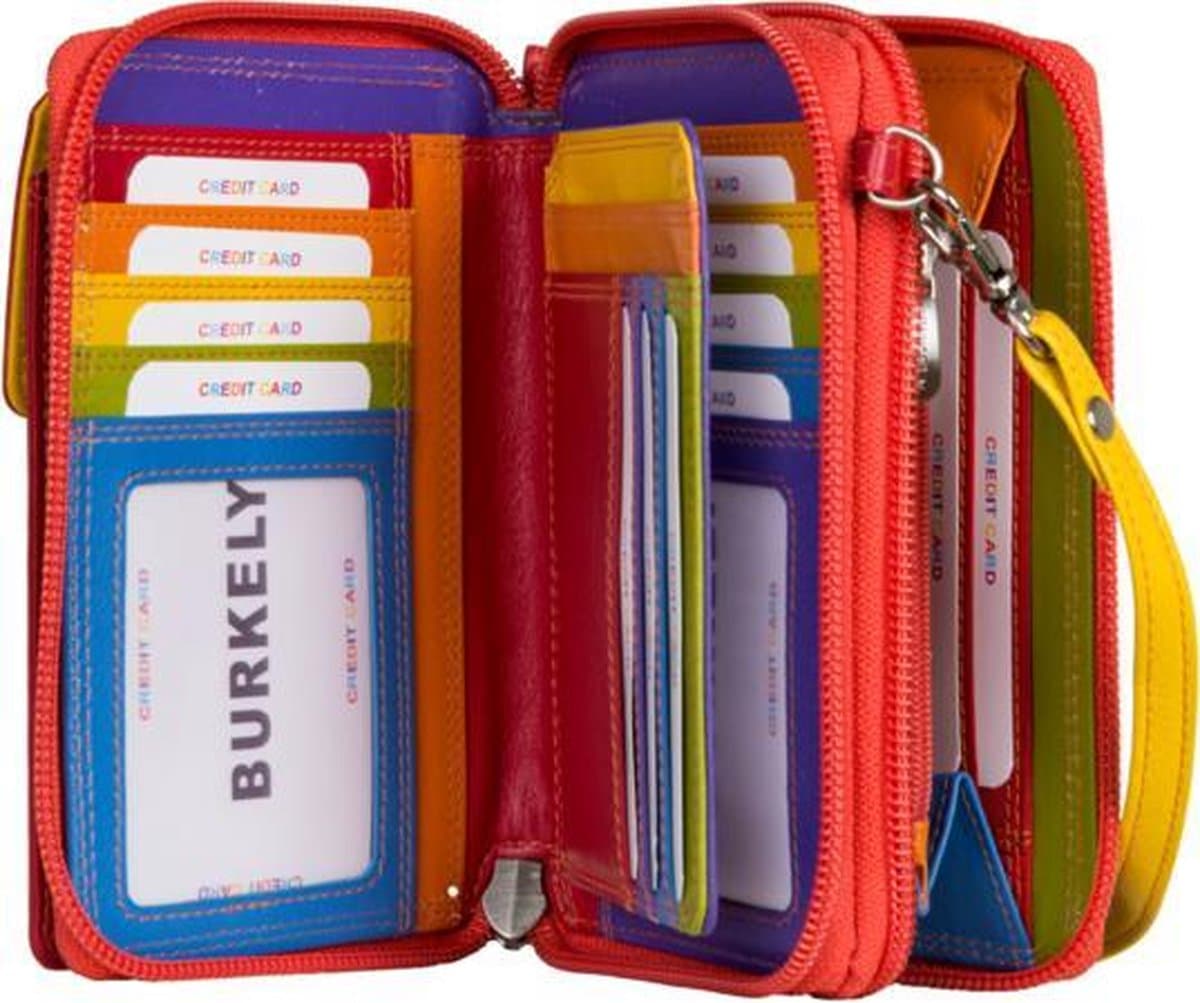 BURKELY Dames Tasje/Ritsportemonnee Rood