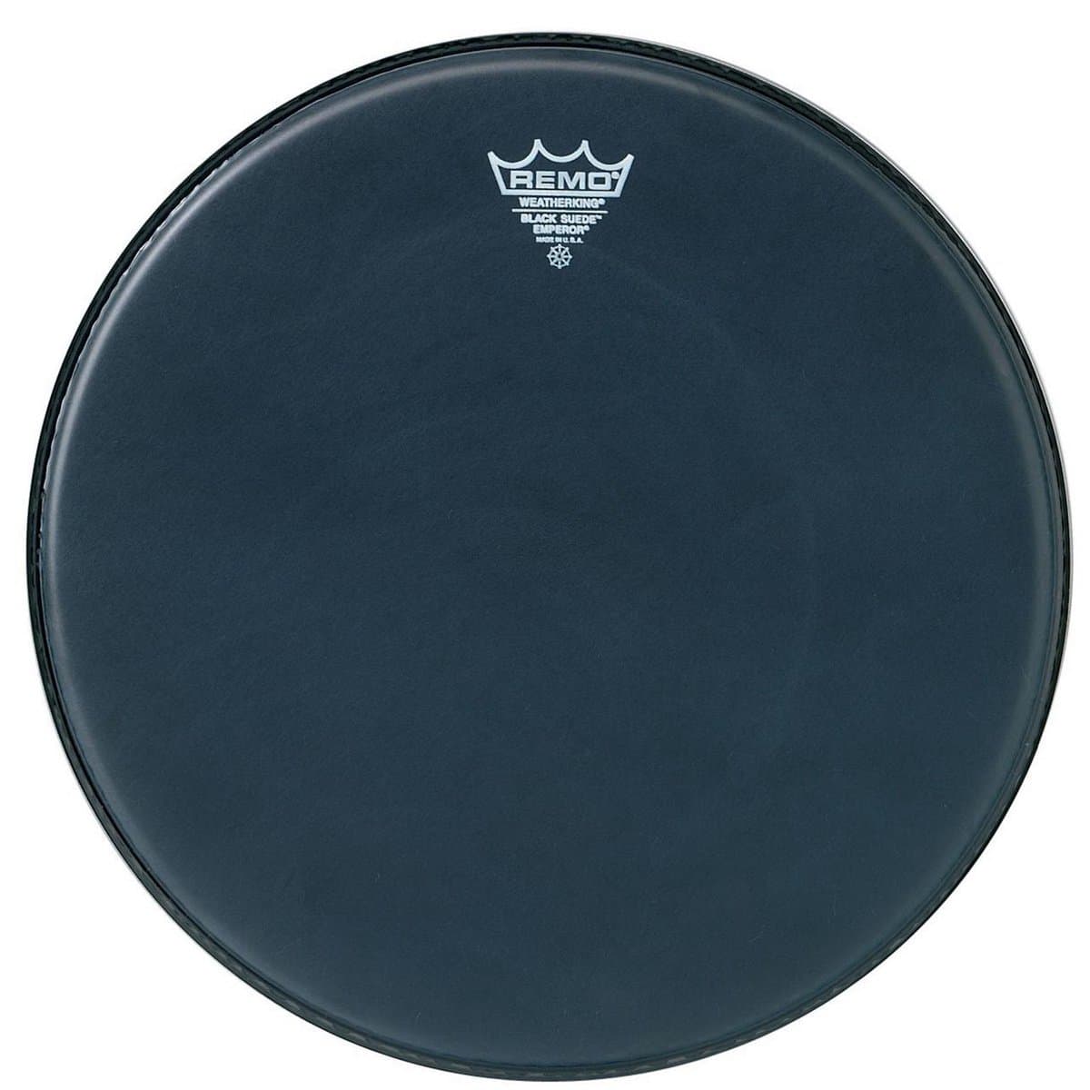 Remo Emperor zwart Suede 13", Tom Batter/Reso - Tom vel