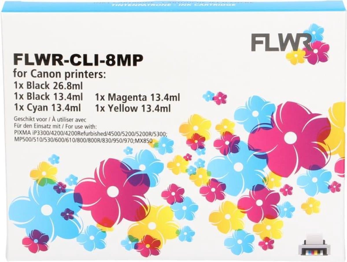 Huismerk - Inktcartridge / CLI-8 muiltiPack / Zwart en Kleur - geschikt voor Canon