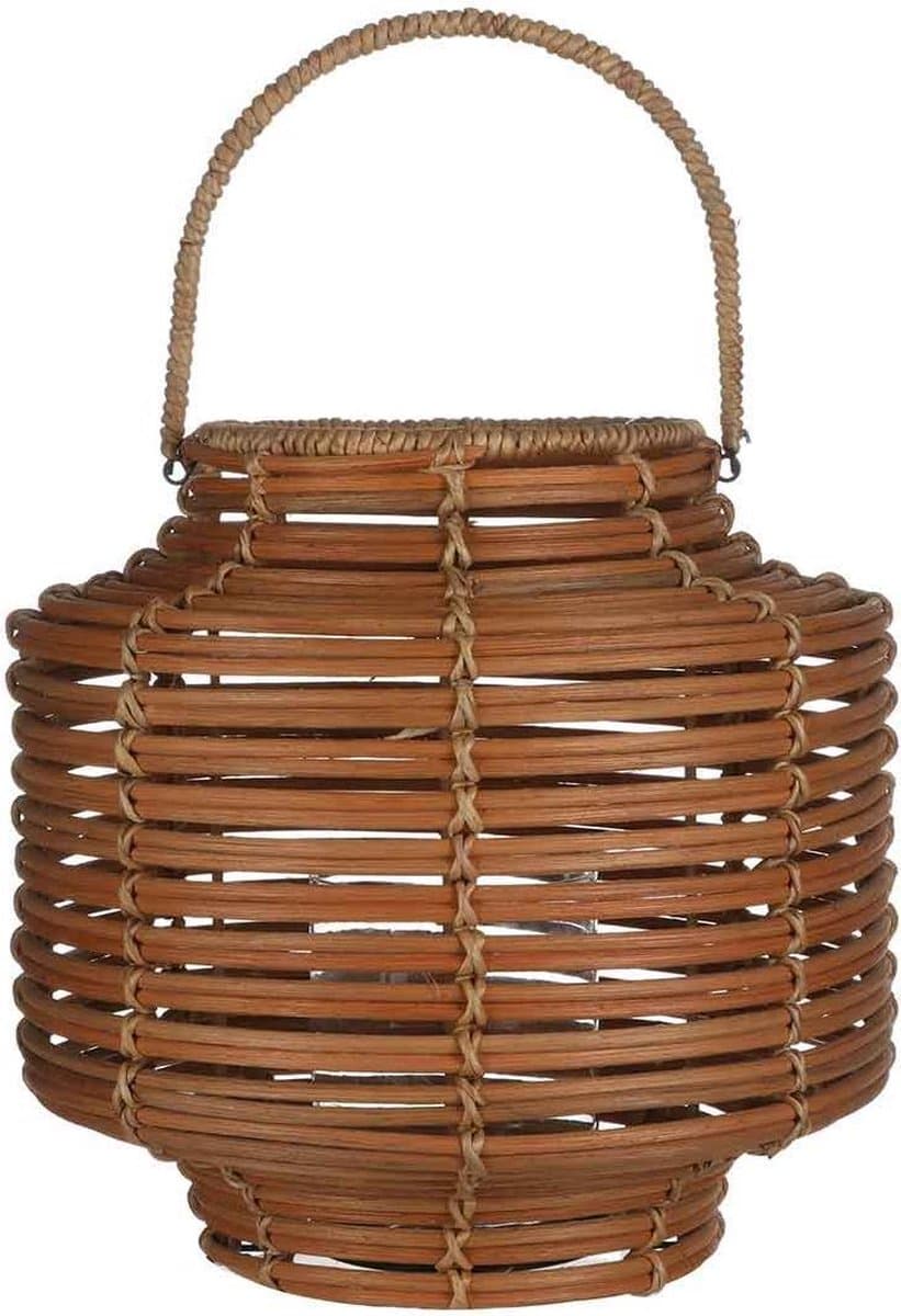 Casa Vivante hampton lantaarn lichtbruin maat in cm: 38 x 38 - Zwart
