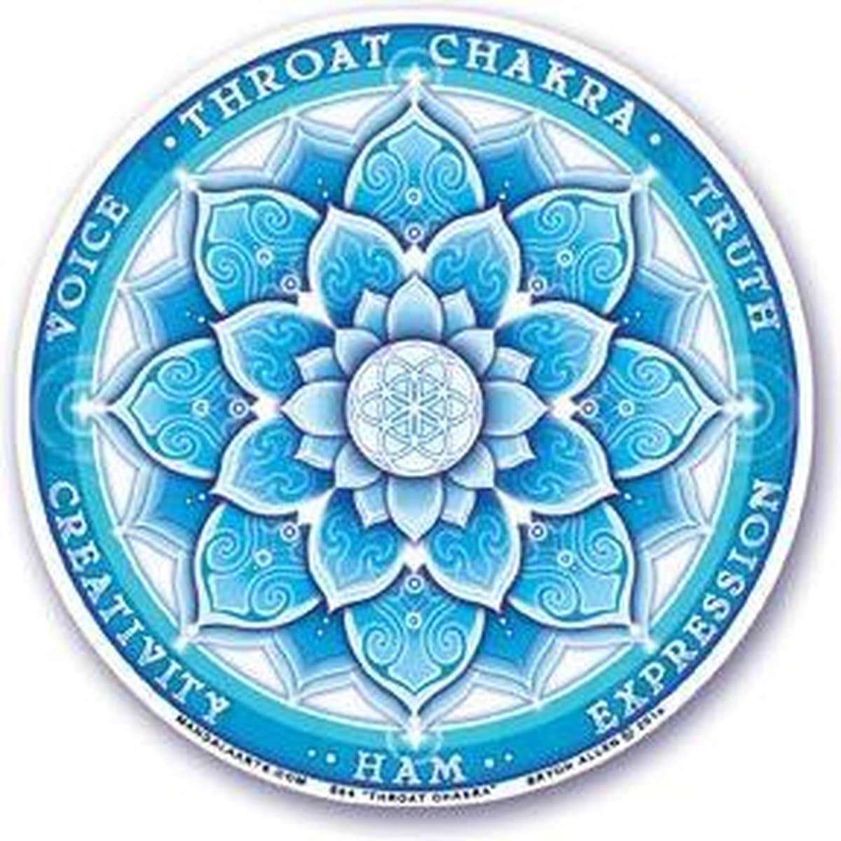 Raamsticker 5e chakra - 10.5 cm