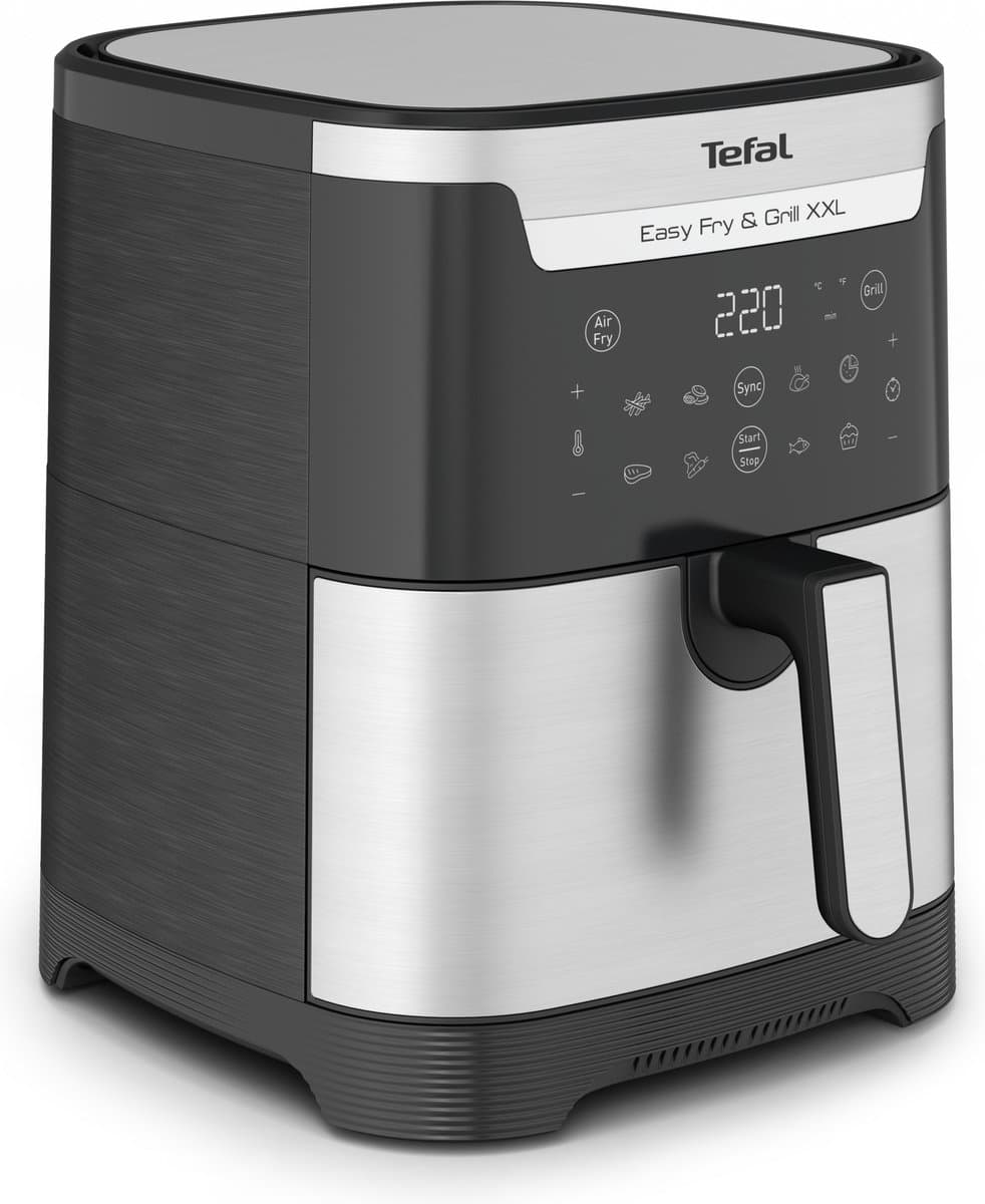 Tefal EY801D - Easy Fry&Grill XXL airfryer - 2-in-1, 6,5 l capaciteit, dual zone koken