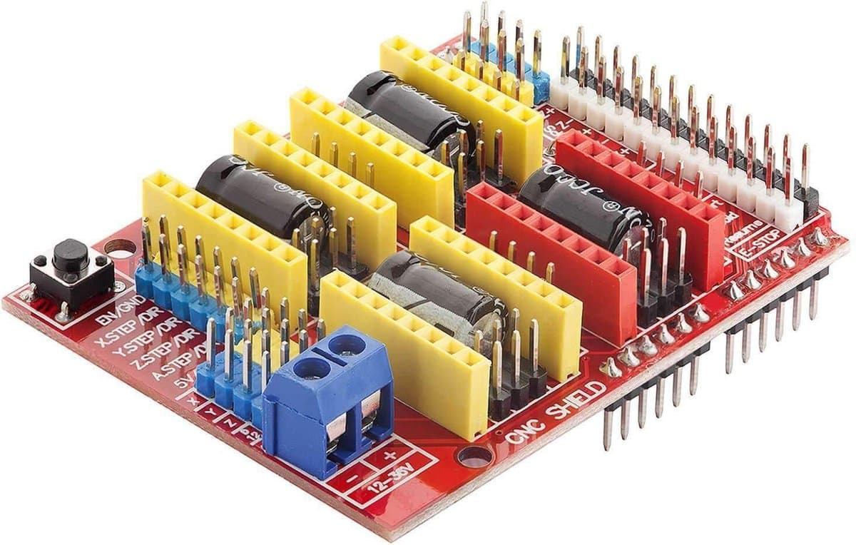 AZDelivery CNC Schild V3 ontwikkelingskaart voor A4988 stappenmotor driver Stepper voor 3D printer compatibel met Arduino Inclusief E-Book! 1