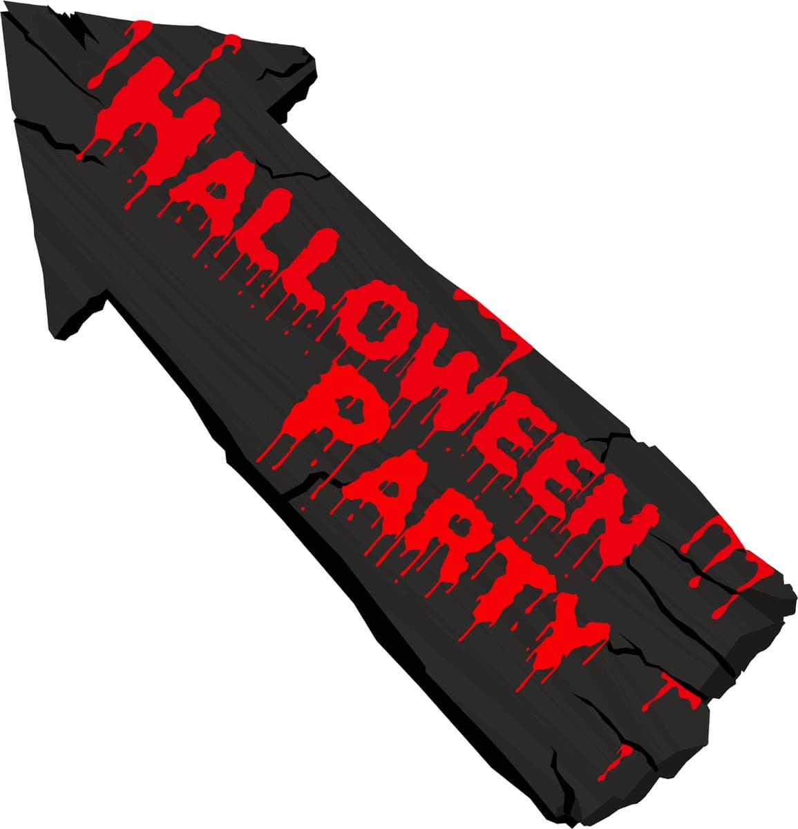 Wanddecoratie Wegwijzer Halloween party 50 cm - karton - Horror griezel halloween thema feest