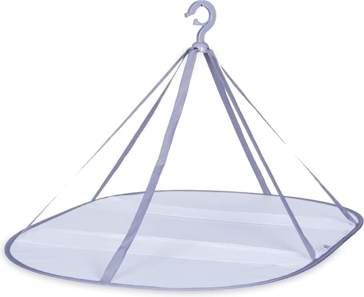 Opvouwbaar Mesh Kleding Droogrek met Winddicht Sluitband - 2-Lagen Hangend Droogrek voor Trui, Donsjas, Sokken - Binnen en Buiten Gebruik - Compact en Draagbaar - Geschikt voor Binnen en Buiten - Gemakkelijk Opvouwbaar