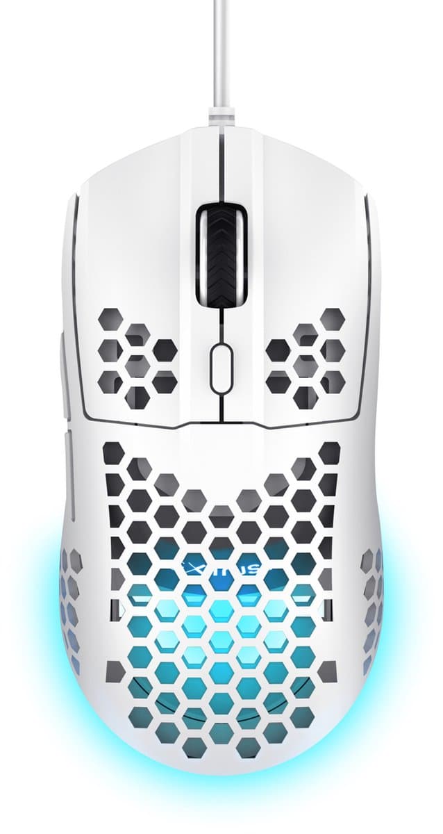 Trust GXT929W Helox - gamingmuis - ultralicht - RGB-verlichting - 6400 DPI - bedraad - zwart