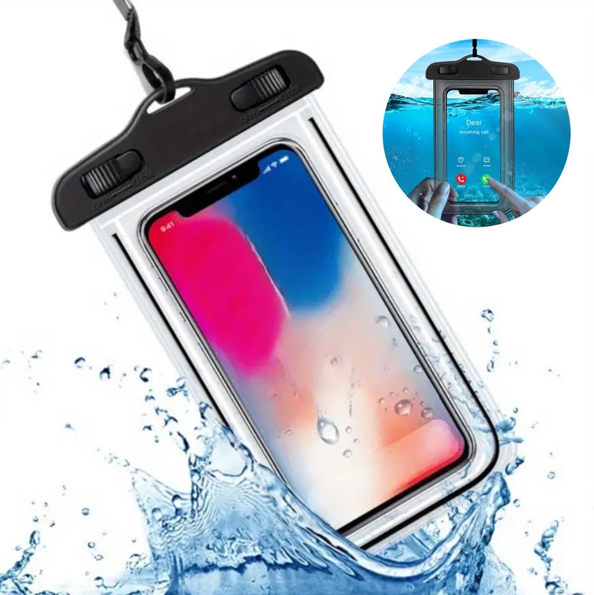 Waterdichte Telefoon Hoes - Telefoonhoesjes - Dry Bag - GSM Pouch - Onderwater Hoesje - Geschikt voor alle Smartphones - LOUZIR