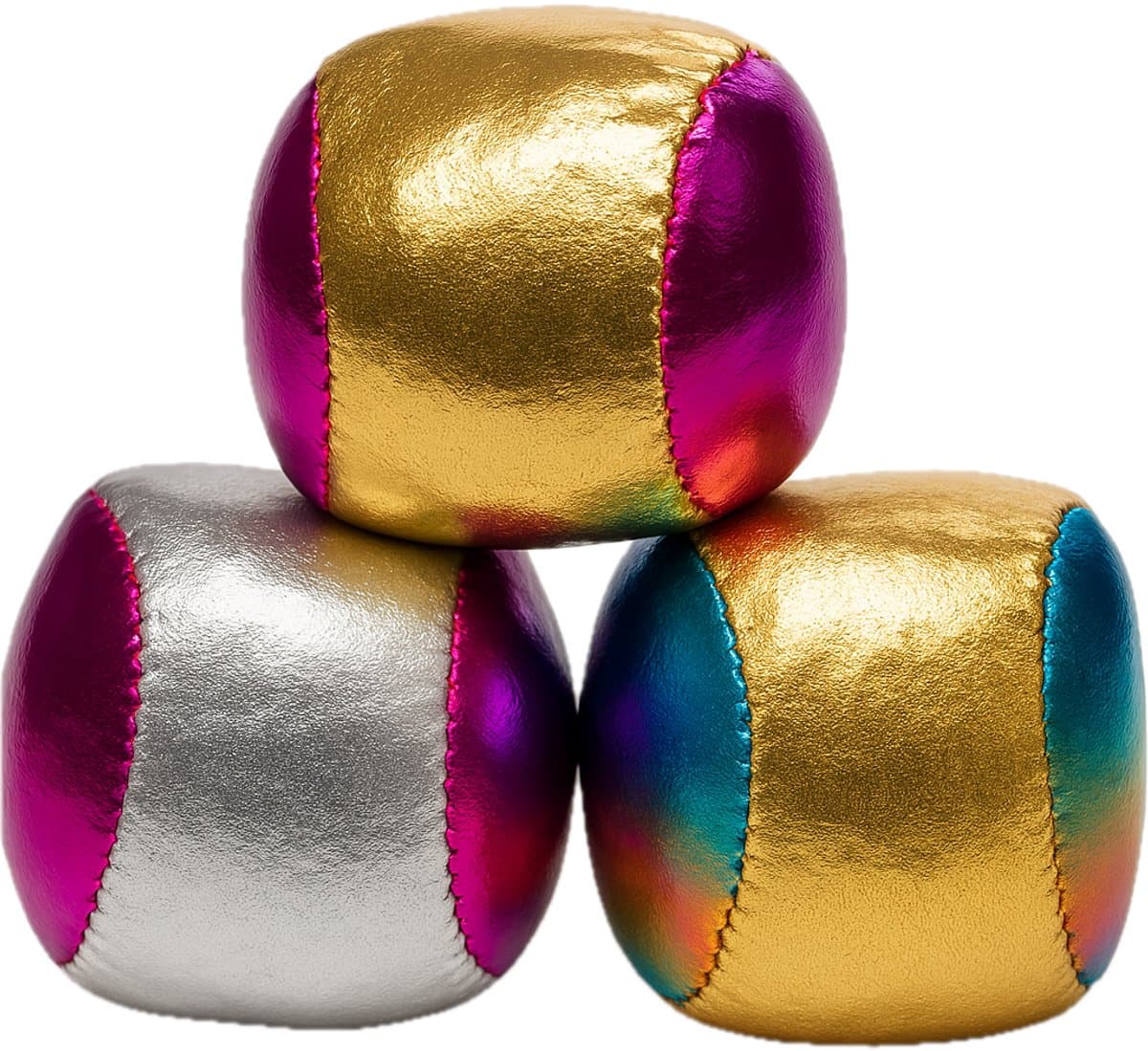 2 x 3 stuks - Jongleerballen - Space Metallic