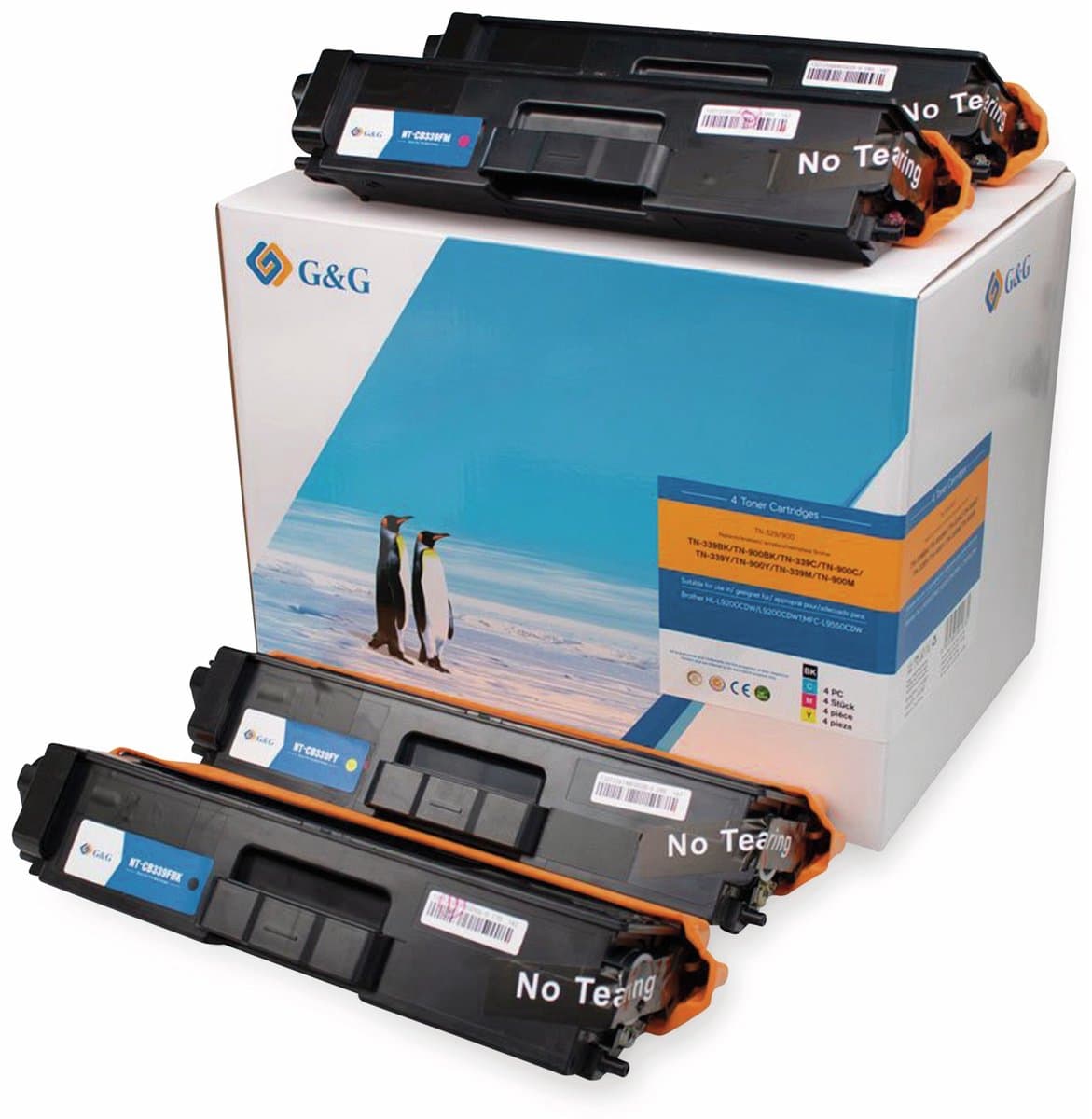 G&G TN900 Toner Compatibel met Brother TN-900 Tonercartridge multipack 4 stuk(s) Huismerk