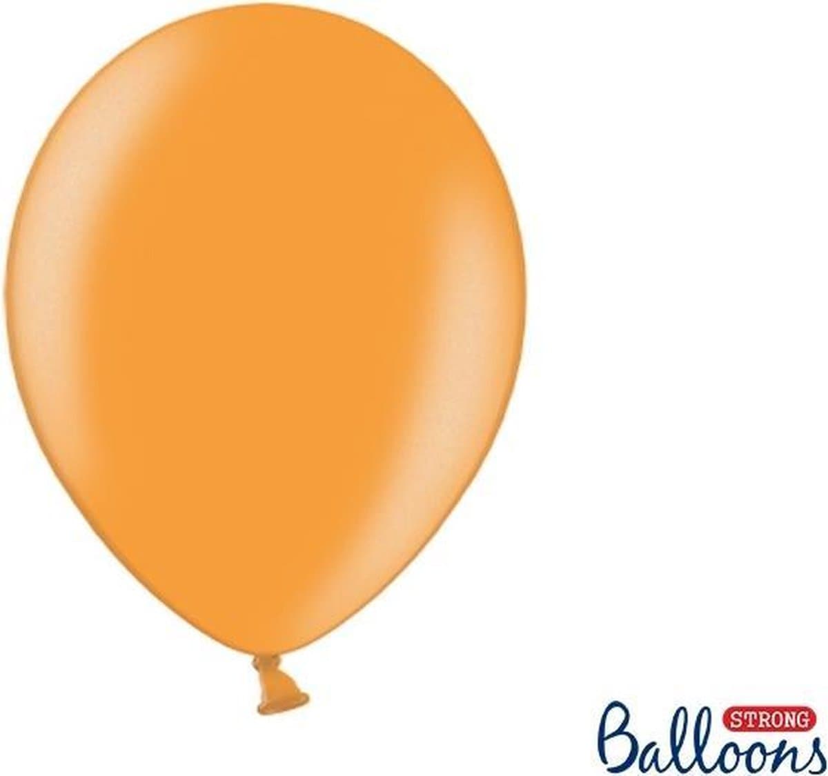 Partydeco Ballonnen Metallic Strong oranje - 30 cm - 10 stuks