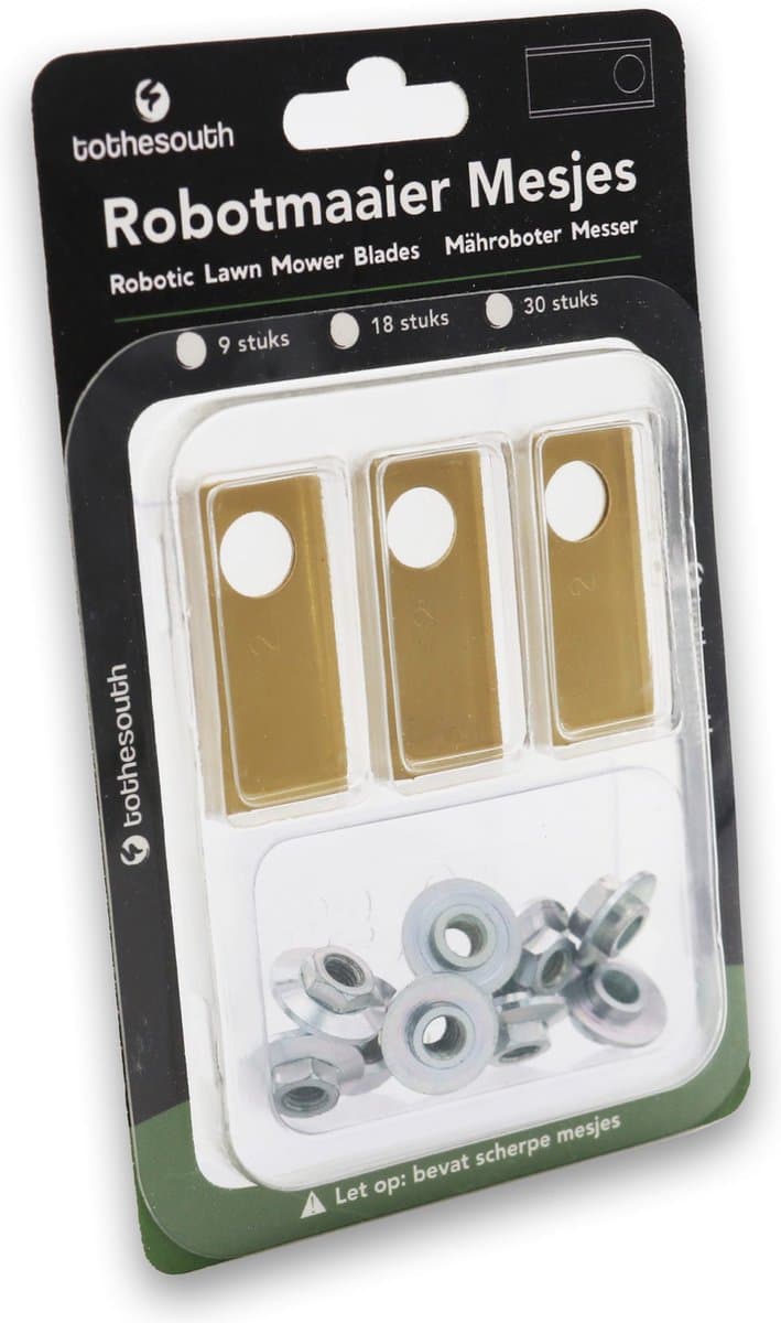 To the South® Robotmaaier Mesjes titanium geschikt voor Honda Miimo HRM 3000 - 60 stuks