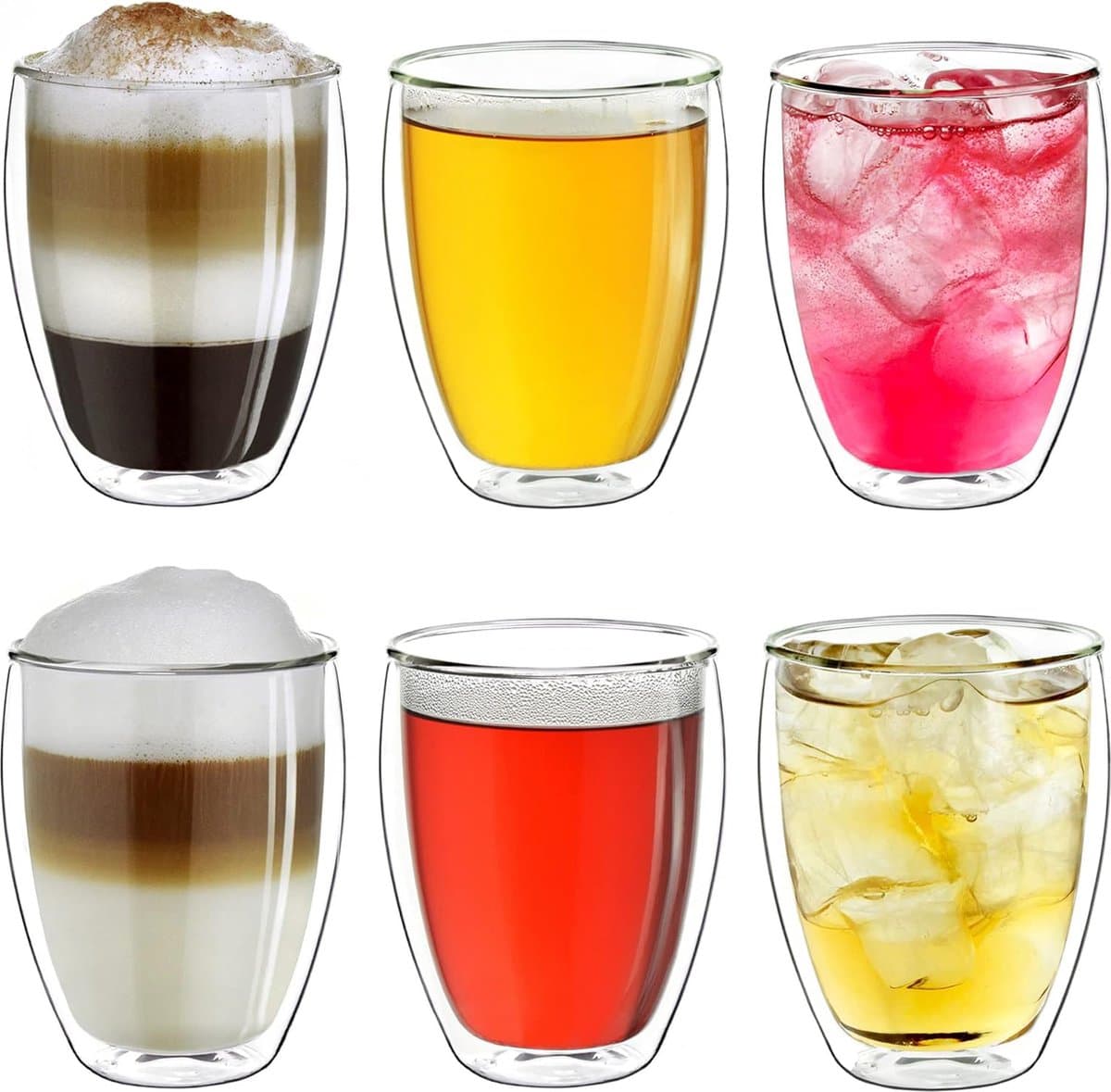 Crrynuo Koffiekopjes - Set van 6 koffiemok - Koffiemokken - 80ML - Koffietassen