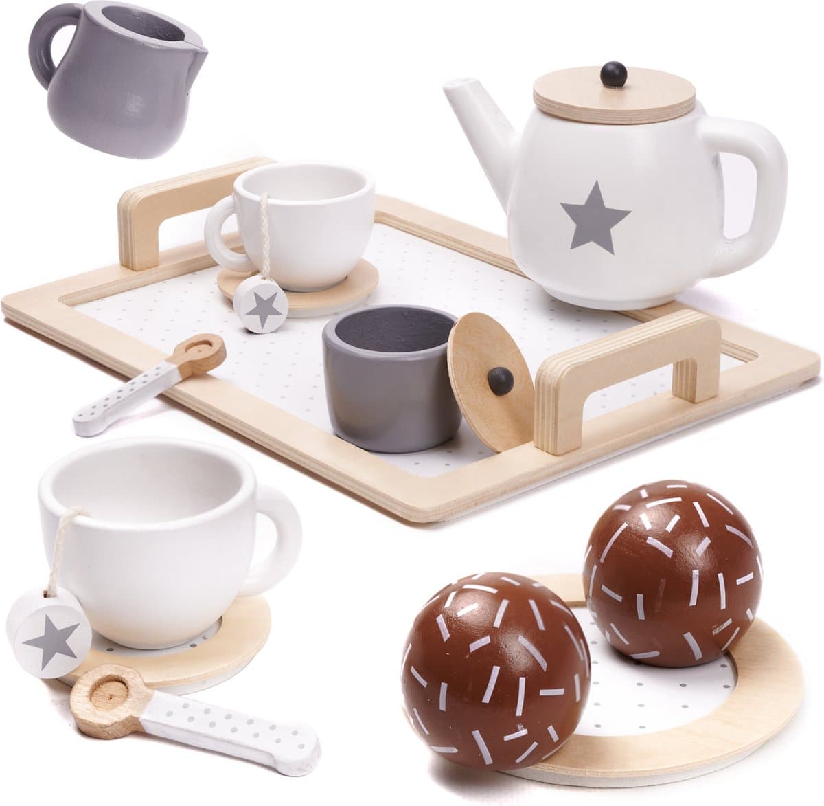 Koffieservies Houten Serviesservies Voor 2 Personen