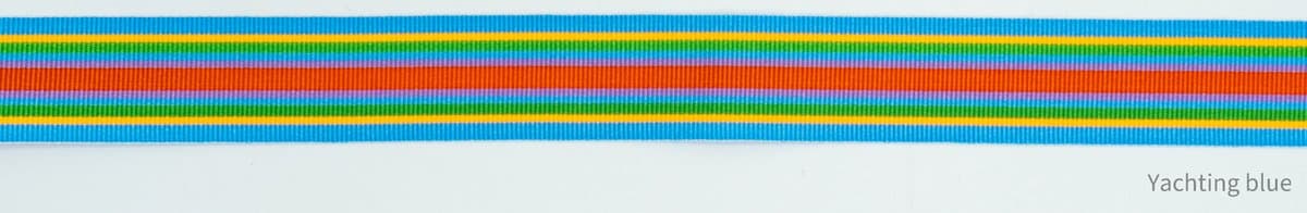 Sierband - blauw rood groen oranje - hobbylint - lengte 2 meter - breed 24 mm -