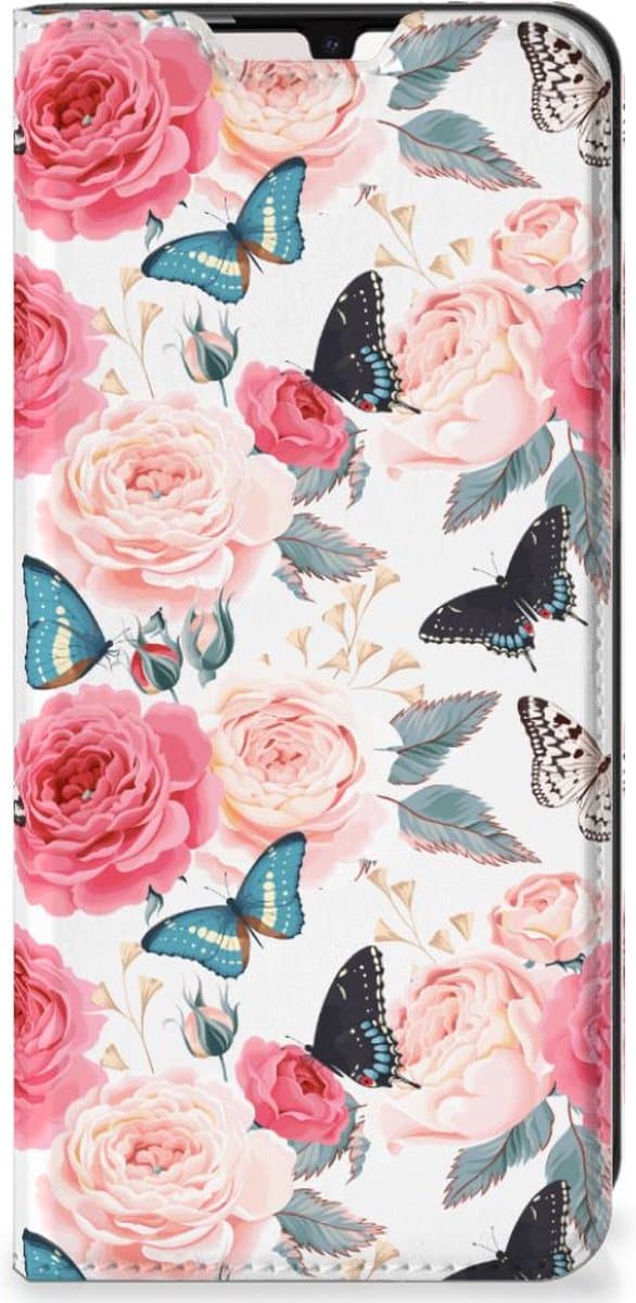 Book Case voor Samsung Galaxy A33 5G Smart Cover Butterfly Roses
