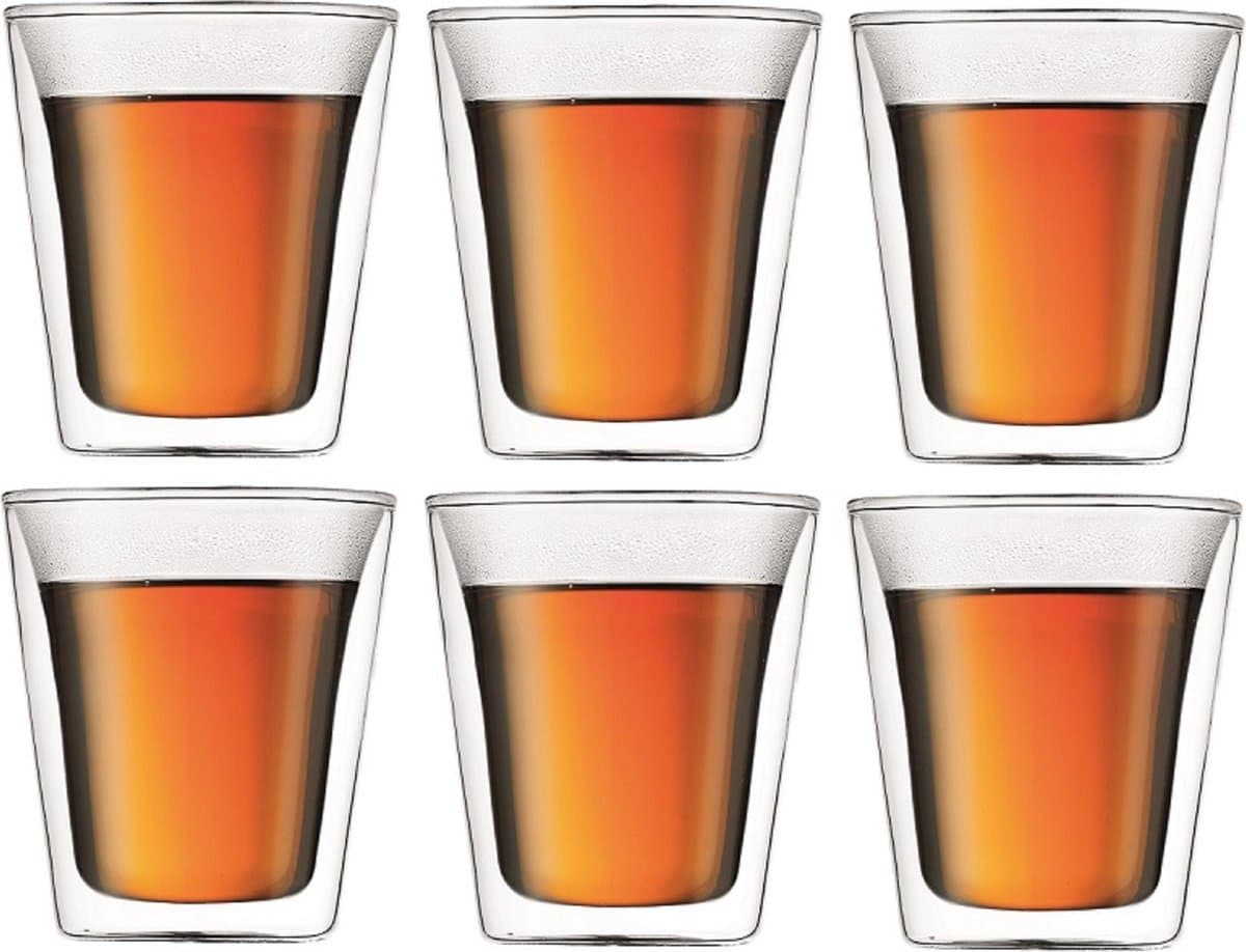 Bodum Canteen dubbelwandige glazen set - 6 stuks, 0,2L