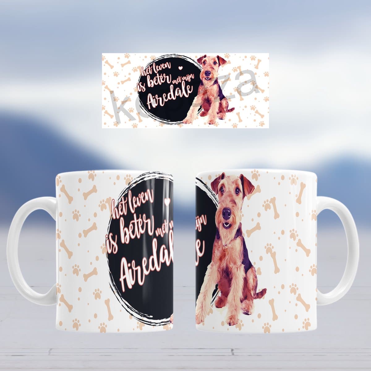 Mok het leven is beter met mijn Airedale terrier