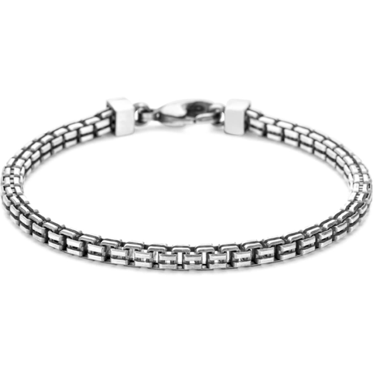armband oxi mat 4,0 mm zilver geoxideerd