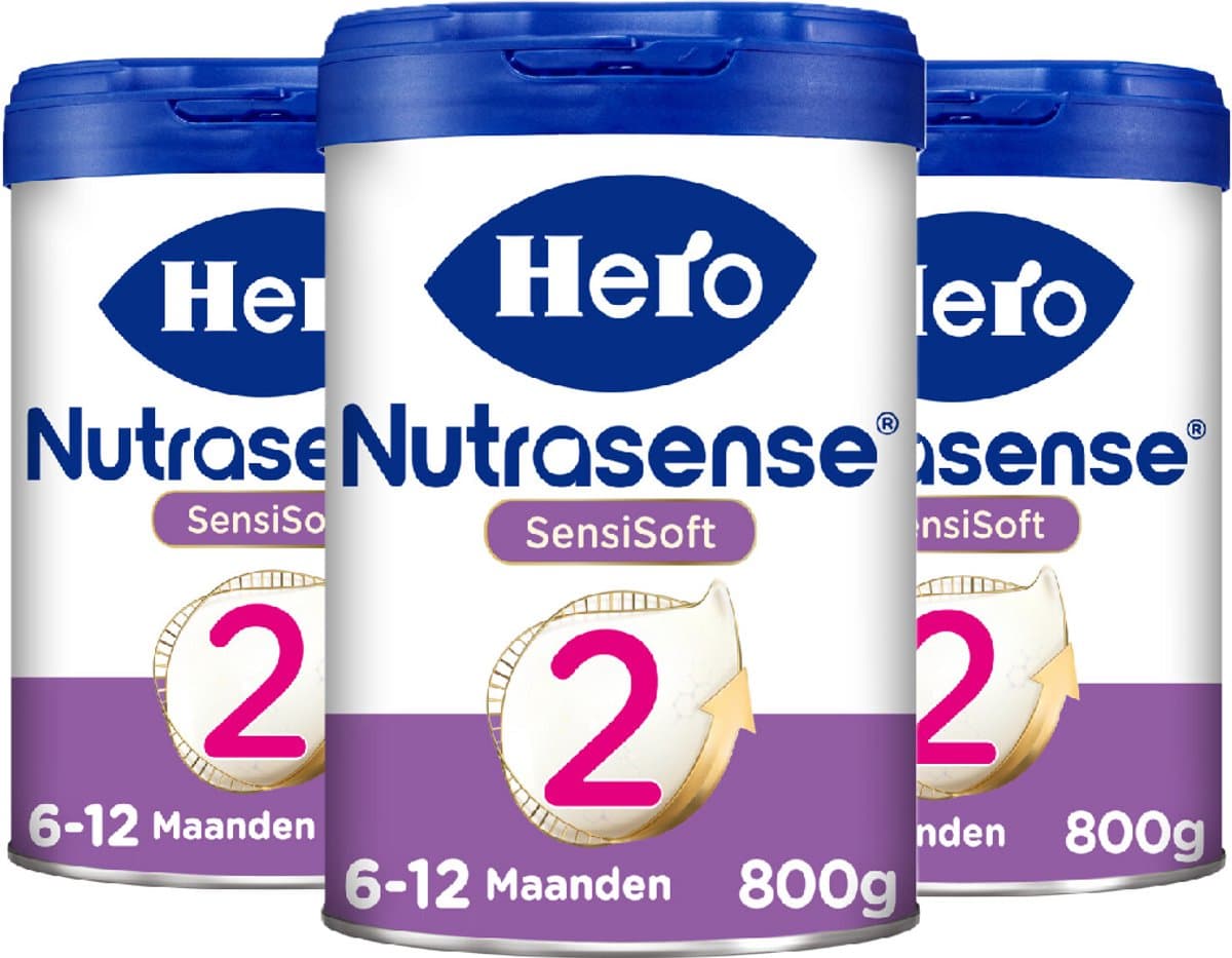 Hero Nutrasense Sensisoft 2 (6-12 Maanden) - Opvolgmelk - Flesvoeding - 3 x 800 gram