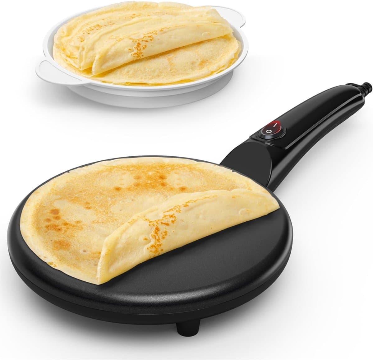 SVN® Pannenkoekenmaker - Pancake maker - Pannenkoek - Zwart - 7cm x 27cm x 27cm