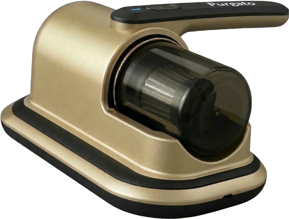 Purgato Huisstofmijt Stofzuiger - UV Lamp - USB Oplader - Kruimeldief - Bacteriën - Matras - Goud