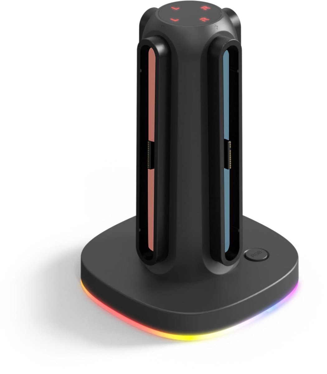 Freaks and Geeks - Joy-Con Oplaadstation - Geschikt voor Nintendo Switch 2 - RGB-lichtbalk - USB-C