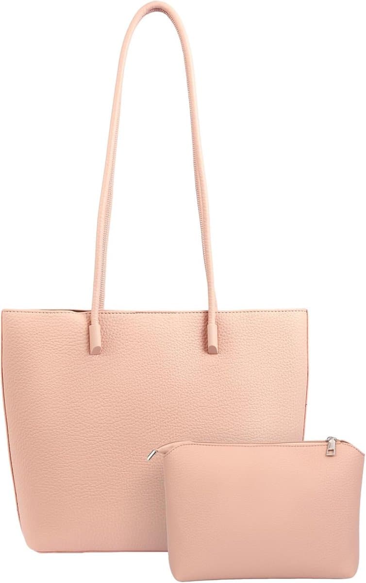 Elegante Shopper en Clutch Set voor Dames - Grote PU-Leren Handtas