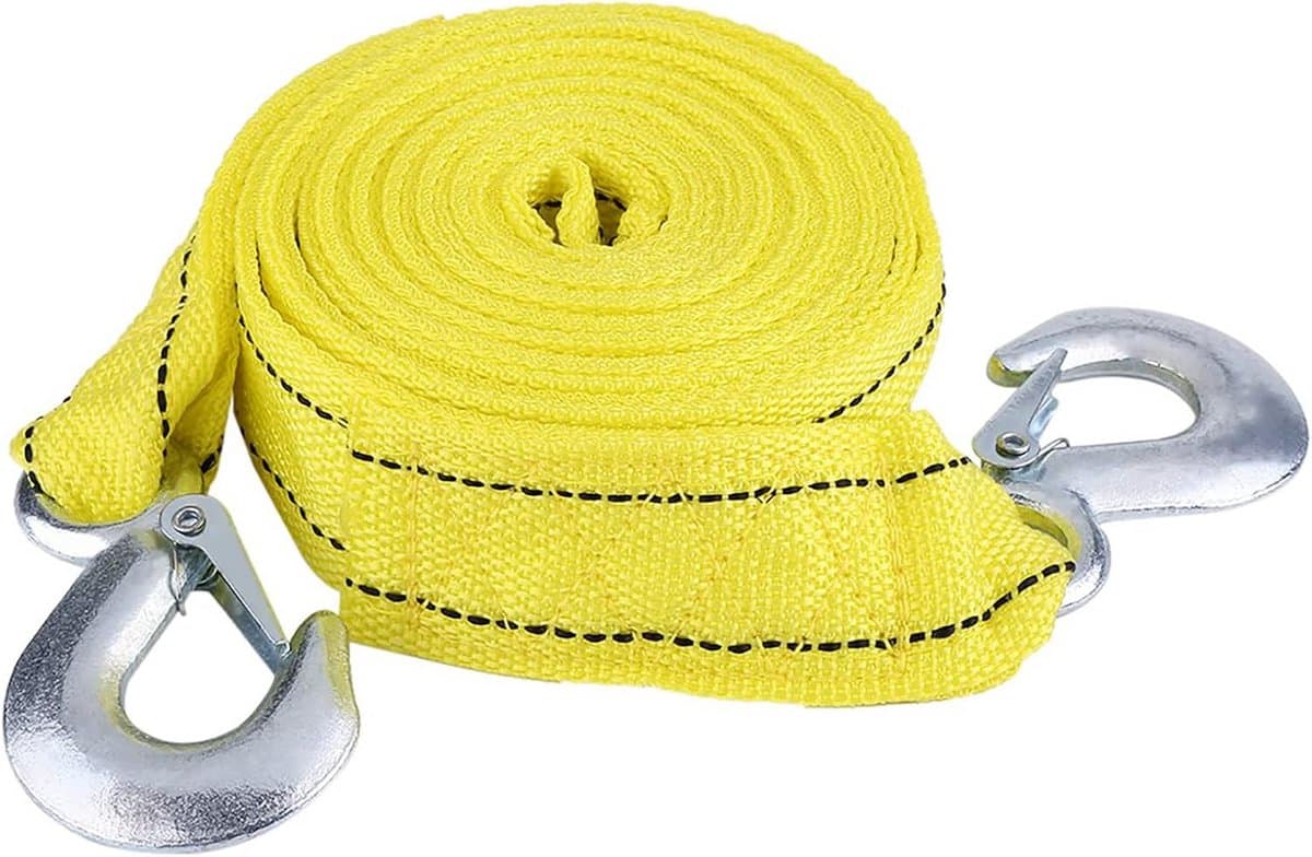 Robuuste Sleepkabel 4 Meter met Haken voor Personenauto en SUV tot 5 Ton