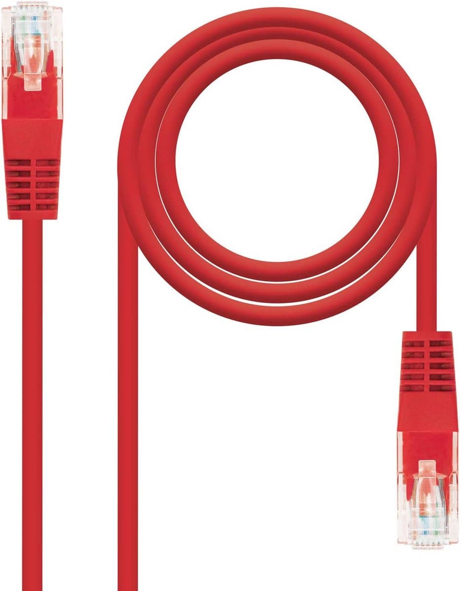 Netwerkkabel Stug Gevlochten Lanskabel RJ45 CAT6 UTP 100% Koper Blauw 0.5 Meter