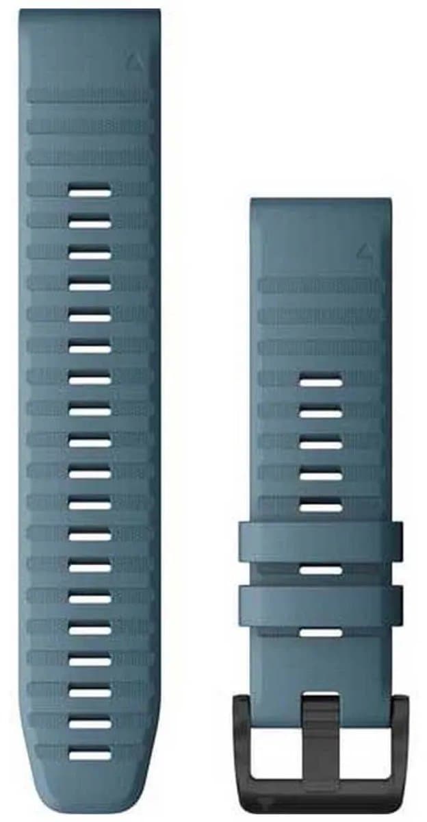 GARMIN QuickFit band 22 mm, siliconen, blauw, zwarte gesp