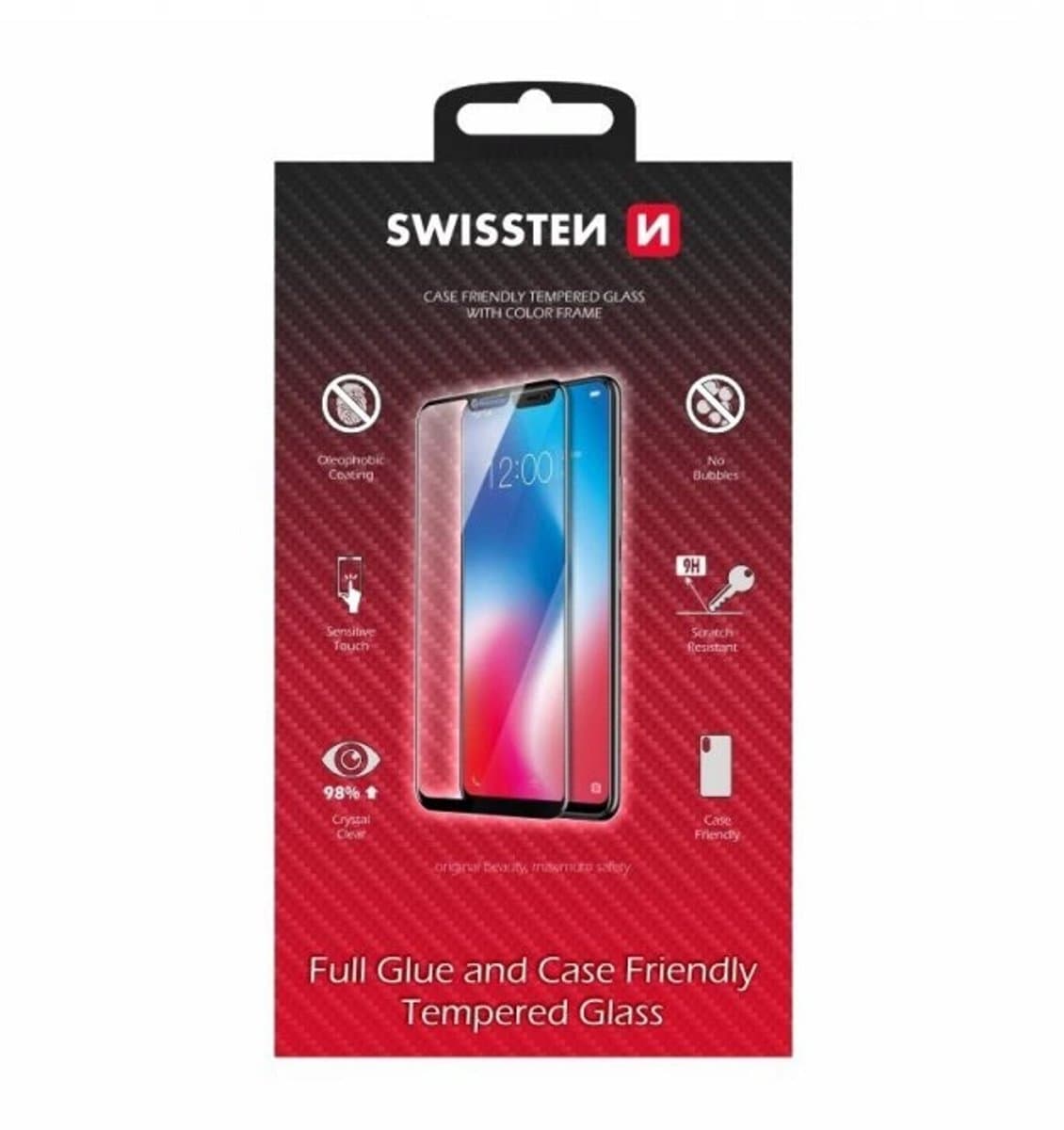 Swissten SM-A505F Galaxy A50 Tempered Glass - 54501709 - Full Glue - Black