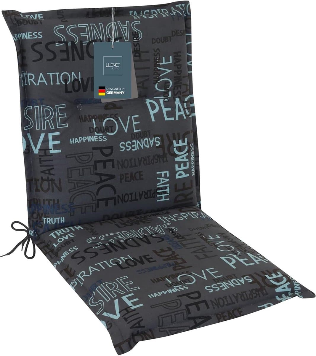 Tuinstoelkussens 38x38 cm - comfortabele zitkussens in antraciet voor buiten en binnen