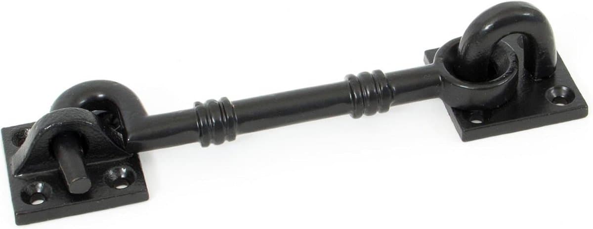 Cabin hook 5 inch zwart - stevige deurbeugel voor interieur gebruik