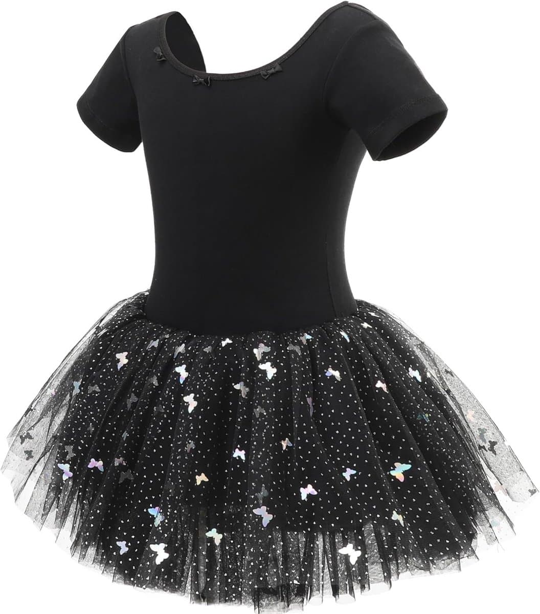 Balletjurk met Pailletten voor Meisjes Katoen Danspakje Tutu Jurk 2-11 Jaar