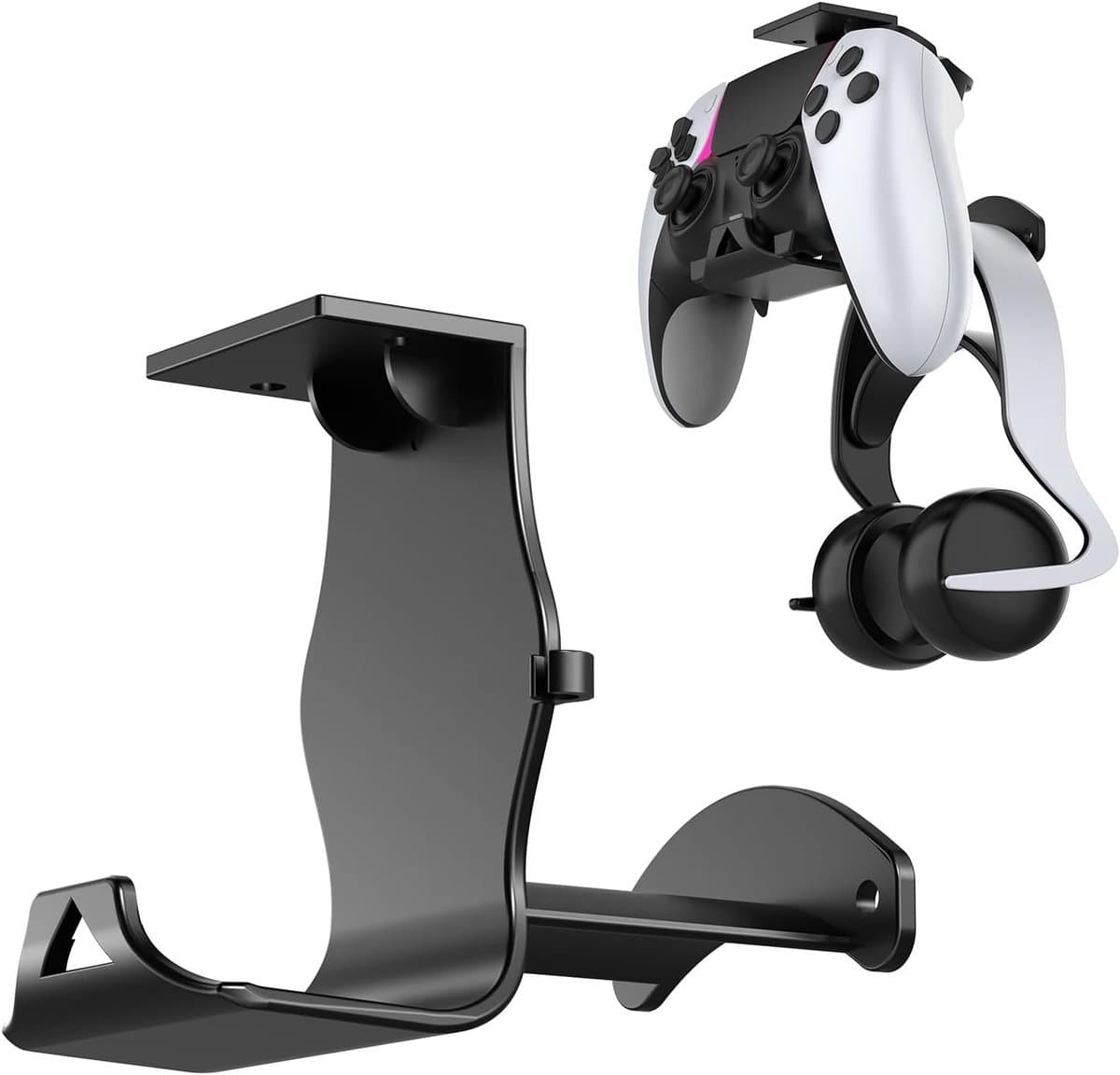 2 stuks Controller Hanger geschikt voor PS5 PRO/PS4/xbox/switch, Universal Grip Headset Under Table/Wall Dual Purpose Storage Stand, Storage Rack, Storage Bracket，zwart
