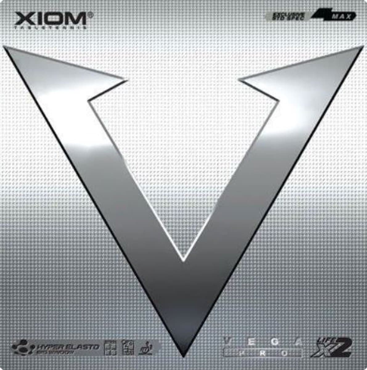 Xiom Vega Pro - Zwart - 1.8 - Tafeltennis Rubbers