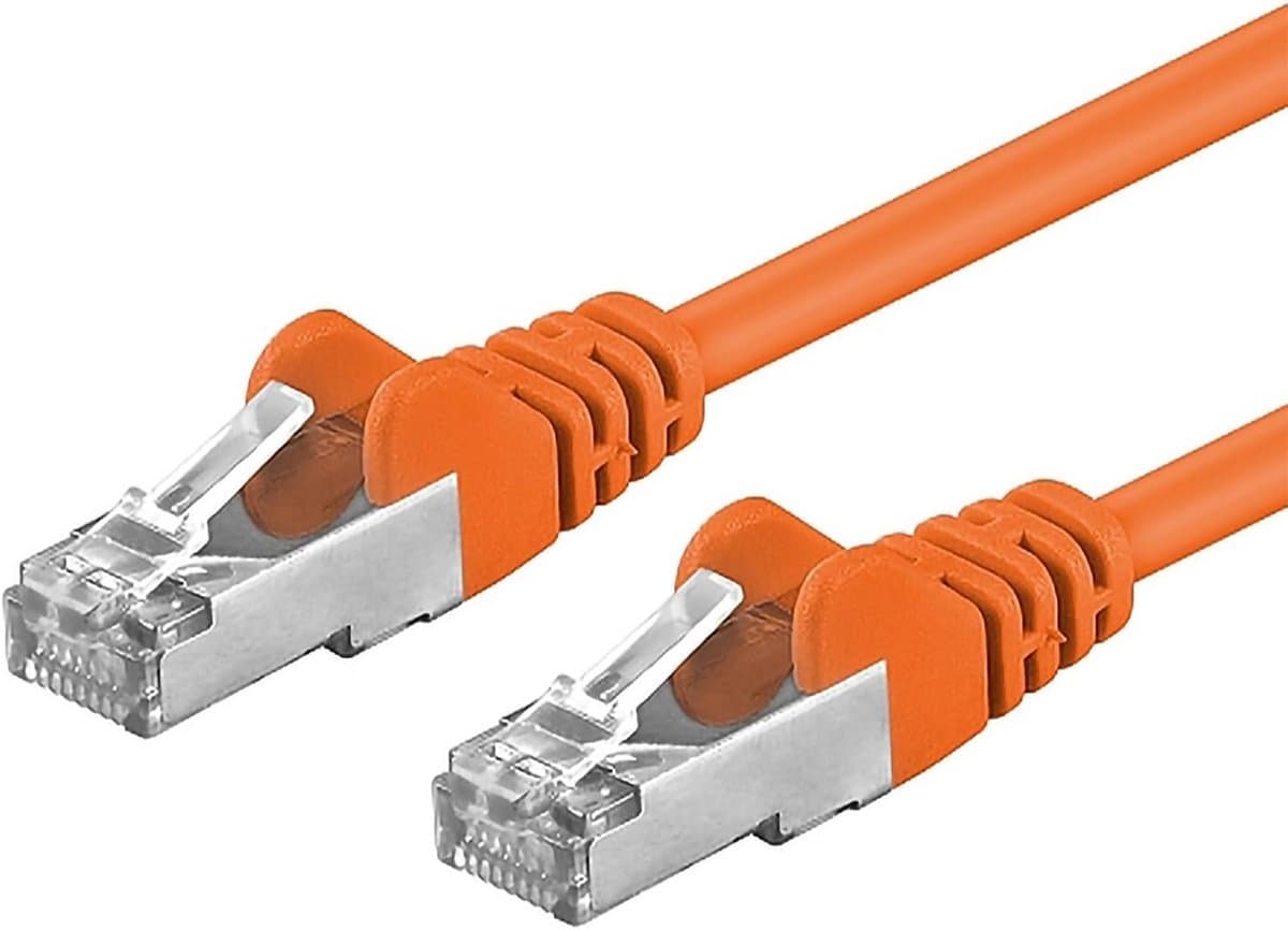 CAT6a S-FTP Netwerkkabel RJ45 Geel Kort Kortste Lengte
